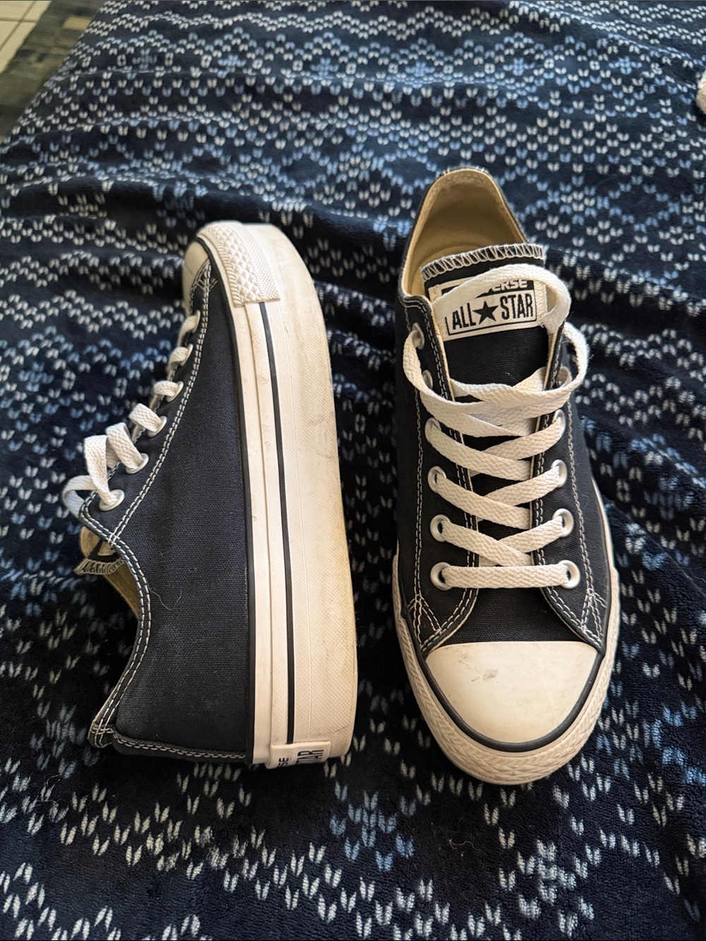 Converse All Star Black Low Top Sneakers - PLATFORM